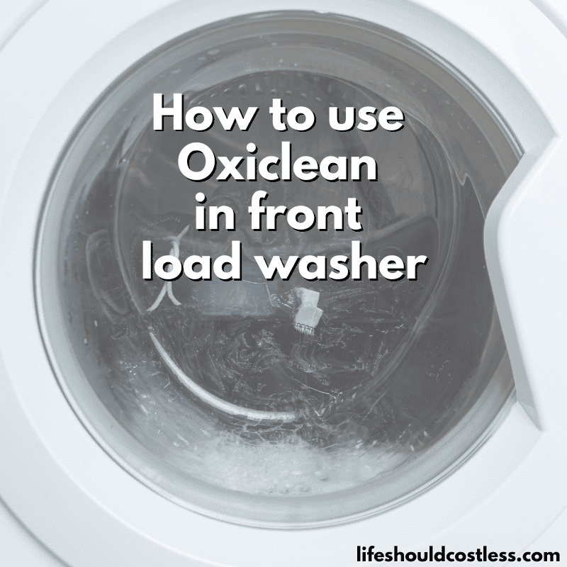 Oxiclean front load washer