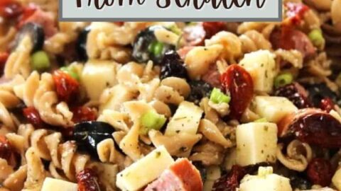How to make homemade pasta salad step by step from scratch. Pasta salad basics.