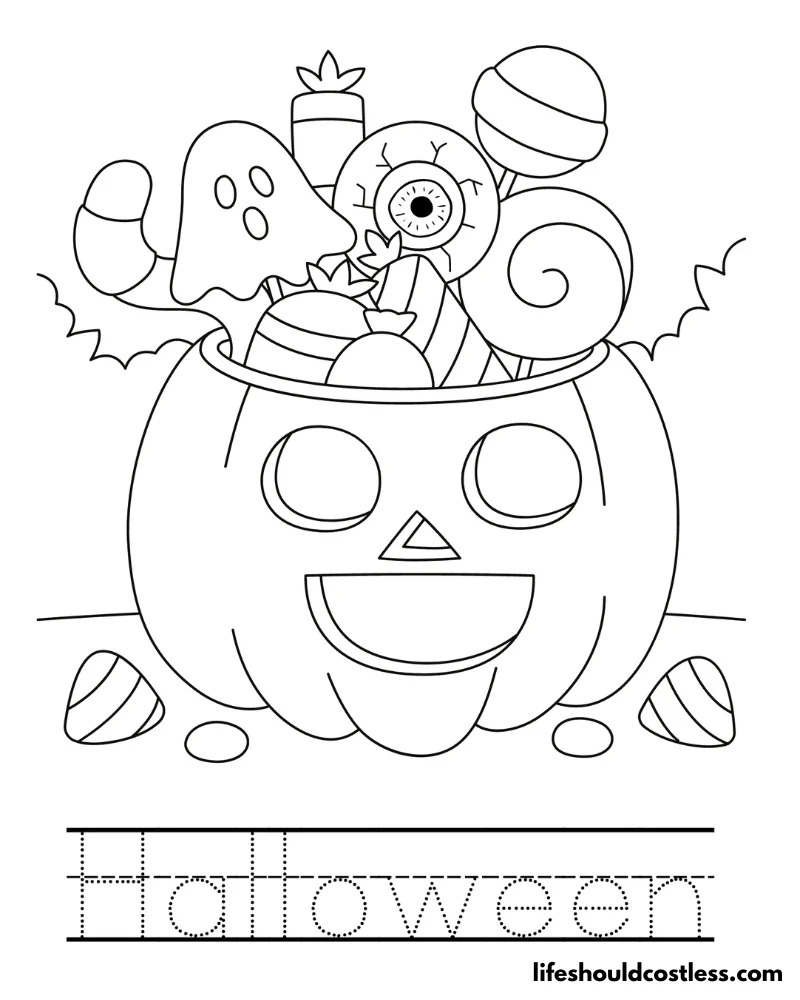 H Is For Halloween Worksheet Example