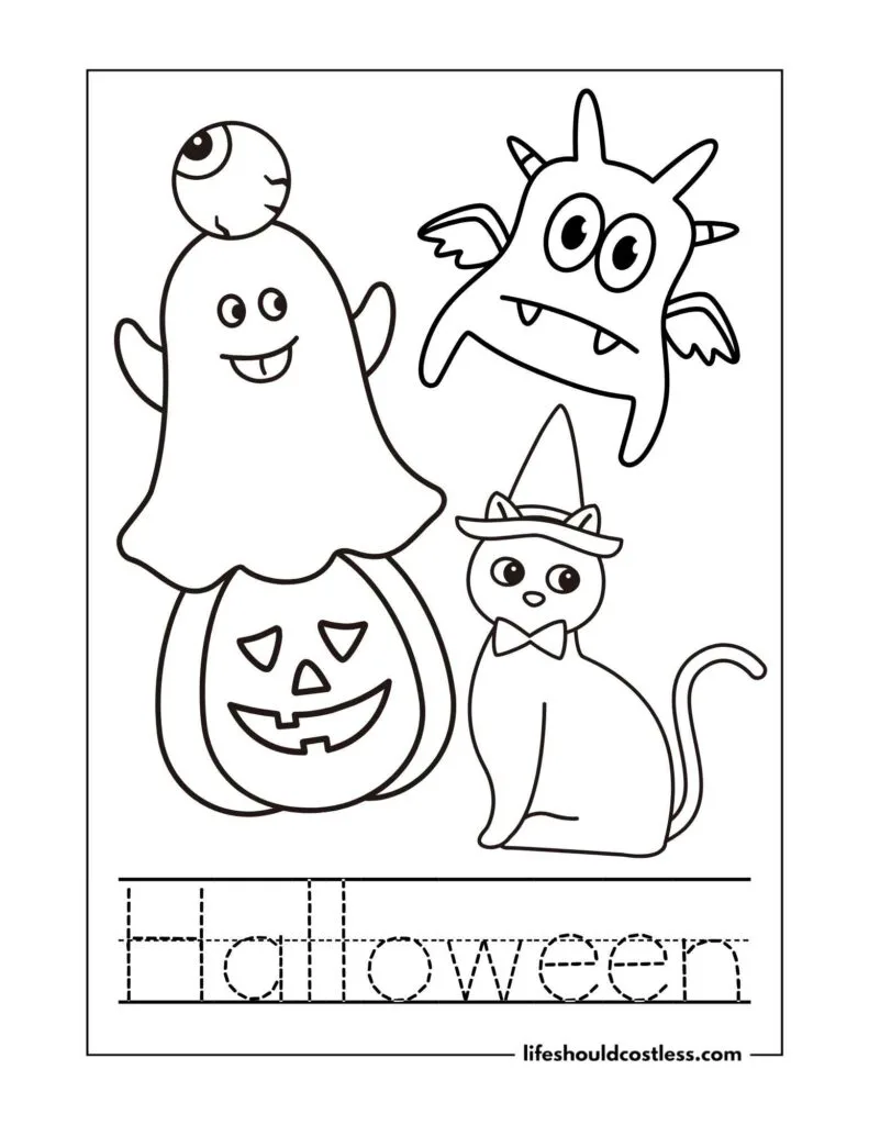 Letter H is for Halloween worksheet