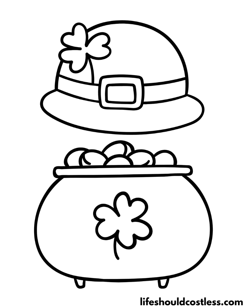 pot of gold coloring sheet example