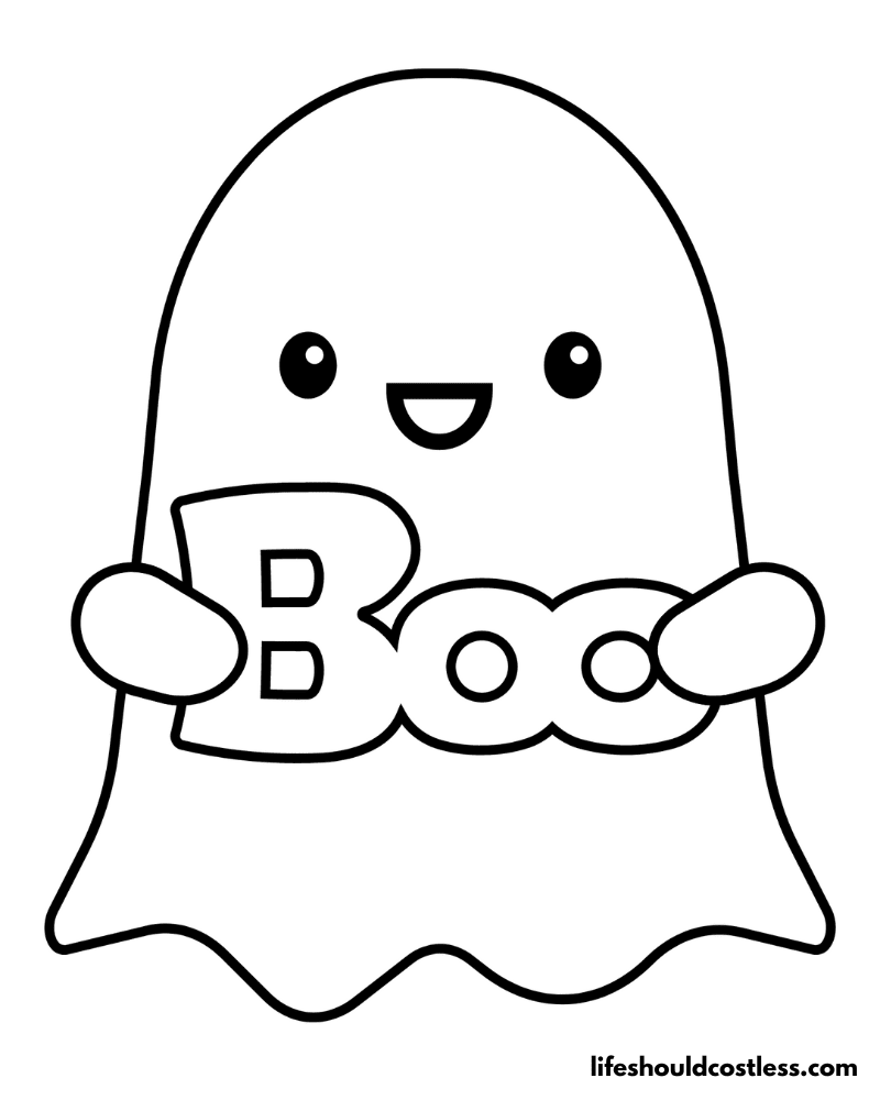 Boo Coloring Pages Of Ghosts Example