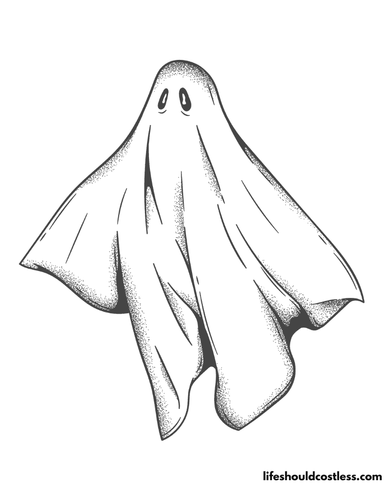 Coloring Page Ghost Example