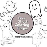 Coloring Page Ghosts