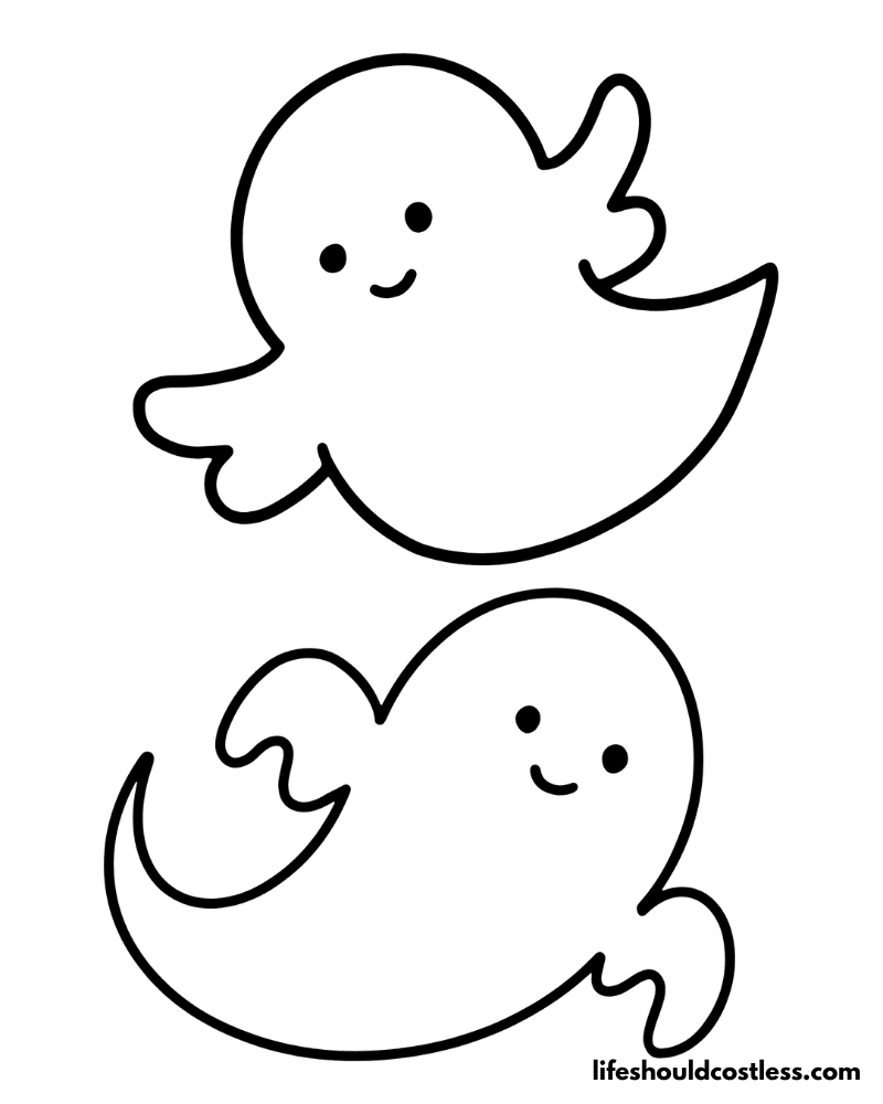 Coloring Page Ghosts Example