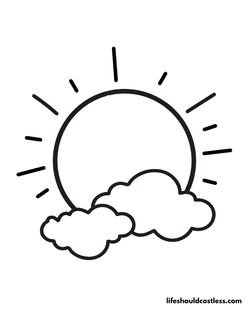 Sun Rays Coloring Page - Get Coloring Pages