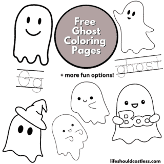 Ghost Coloring Pages (free printable PDF templates) - Life Should Cost Less