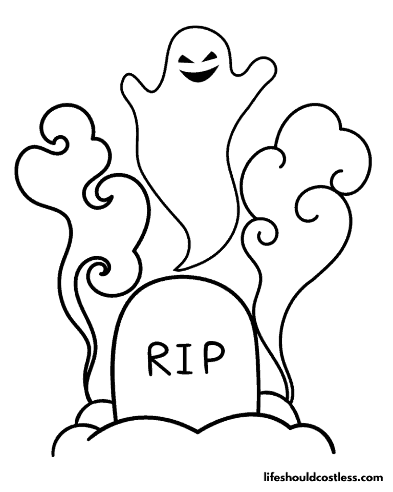 Ghost Coloring Pages (free printable PDF templates) - Life Should Cost Less