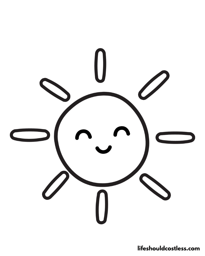 Coloring Pages Sun Example
