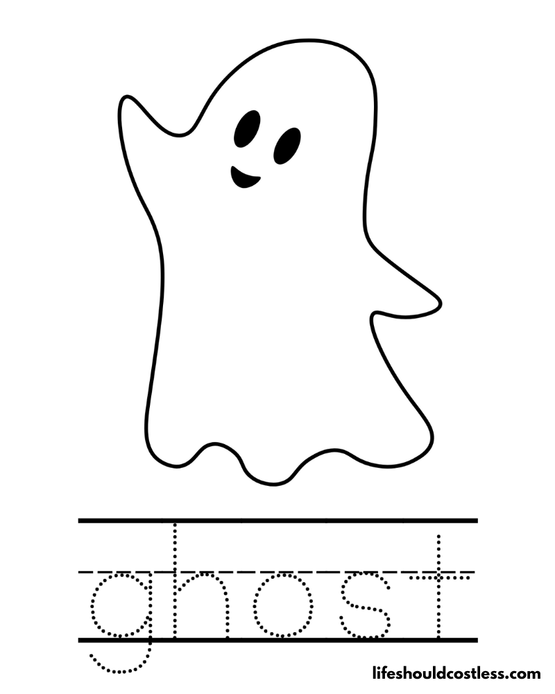 Letter G Is For Ghost Worksheet Example