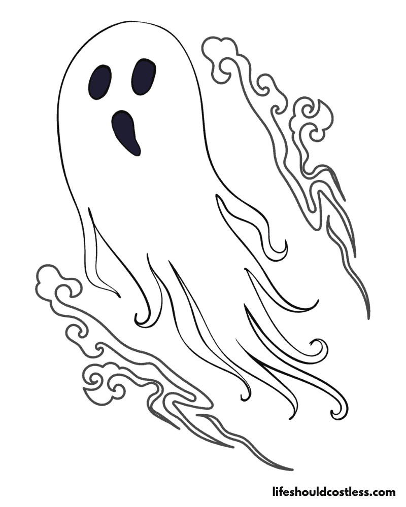 Scream Ghost Colouring PagesExample