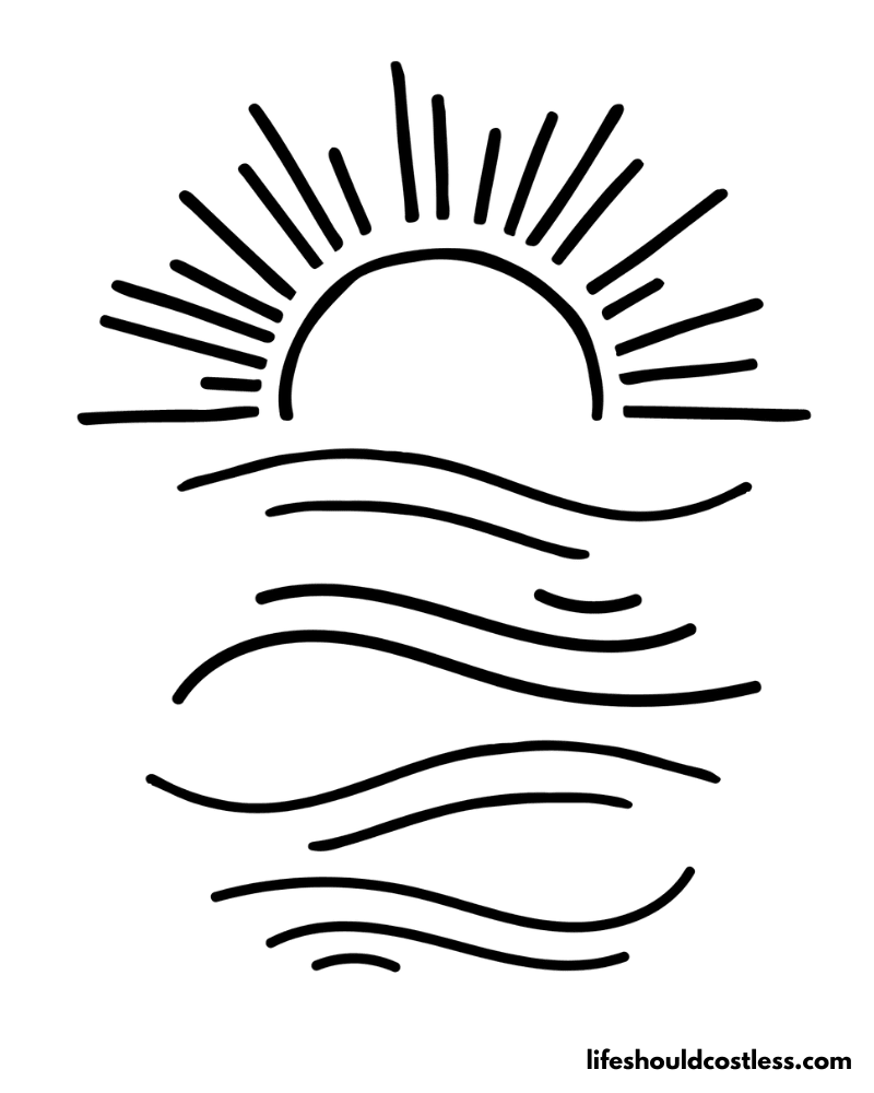 Sun Colouring Pages