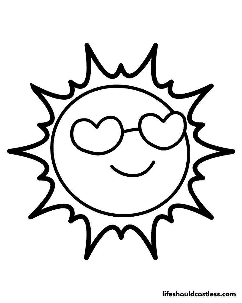 The Sun Coloring Pages Example