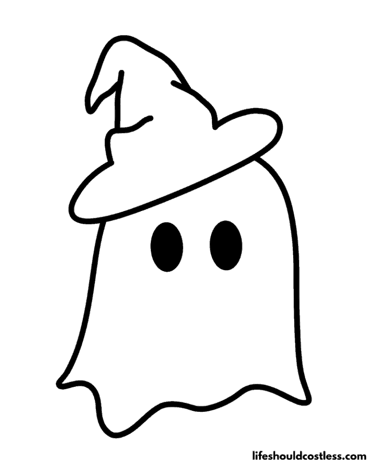 Ghost Coloring Pages (free printable PDF templates) - Life Should Cost Less