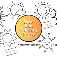 colouring pages of sun