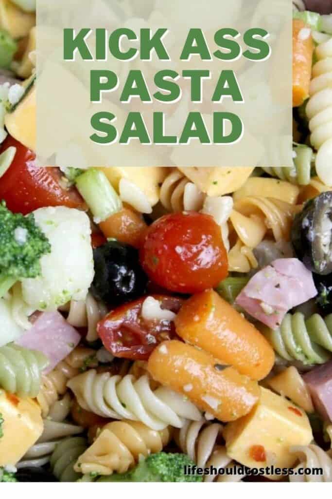 Basic Pasta Salad Recipe with Italian Dressing.