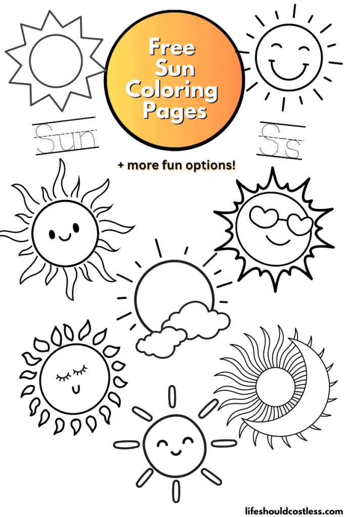 sun template to print