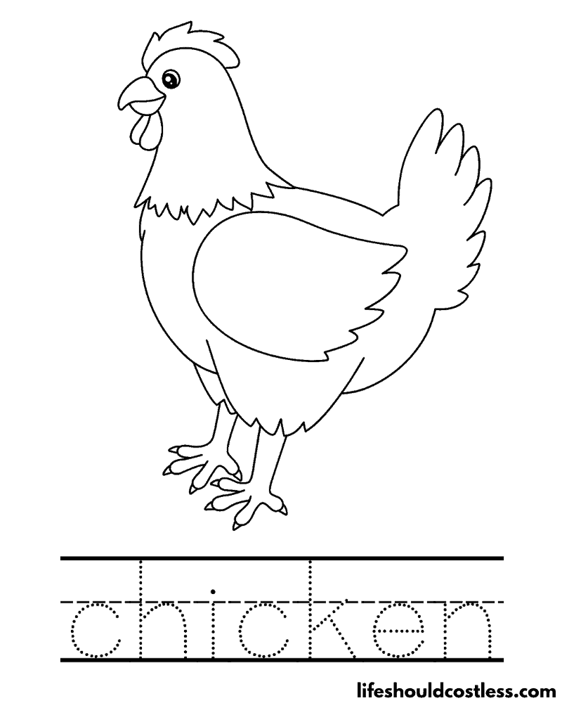 Letter C Is For Chicken Worksheet Example