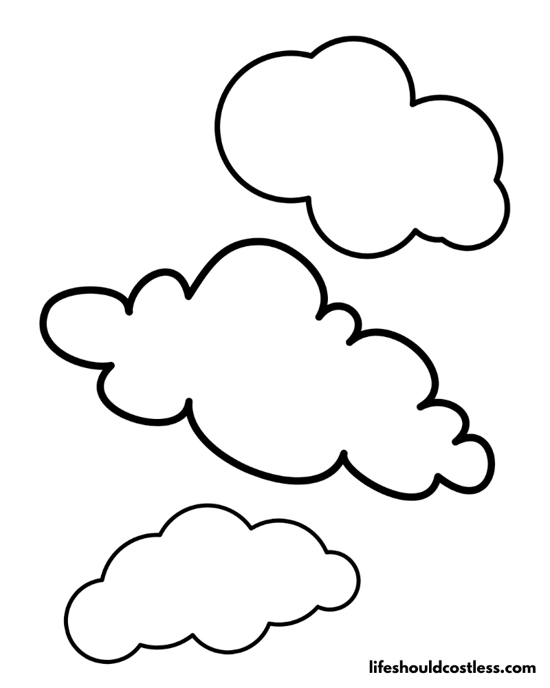 types of clouds coloring pages