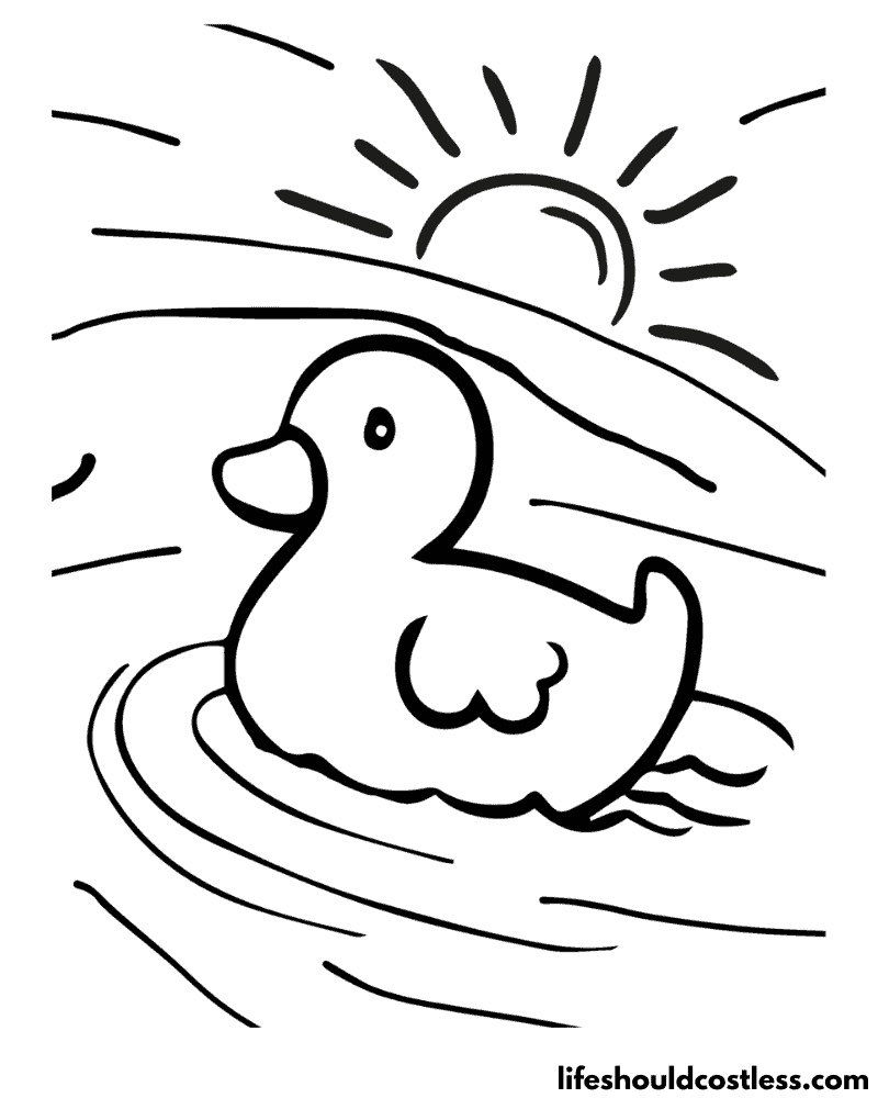 Coloring Page Duck Example