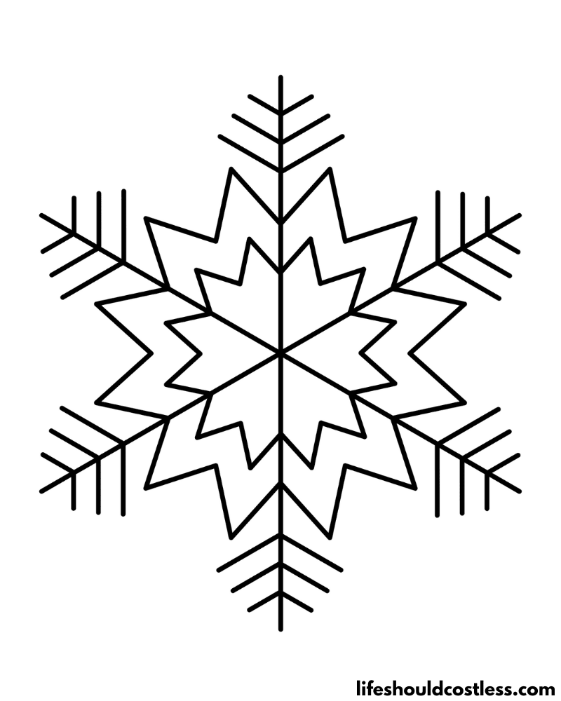 Coloring Page Of Snowflake Example