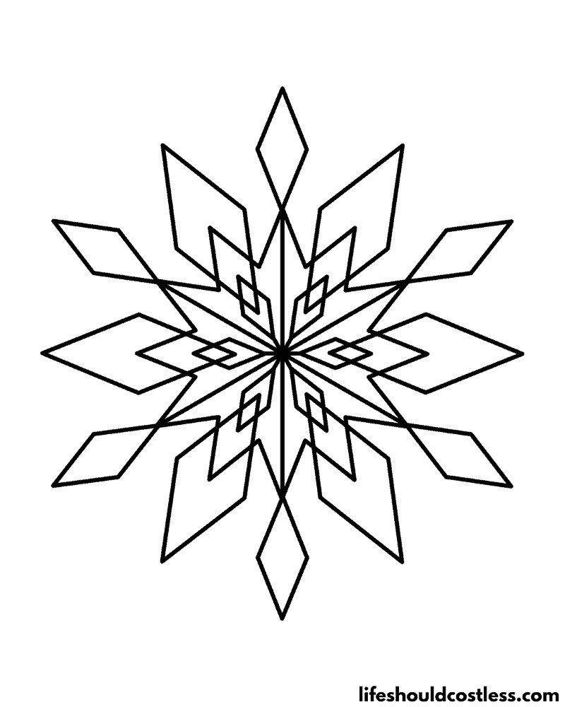 Coloring Page Snowflake Example