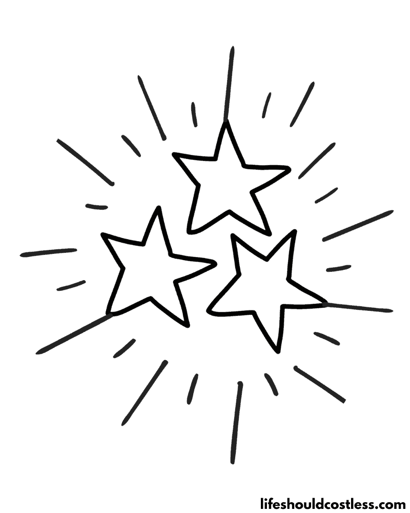 Coloring Page Stars Example