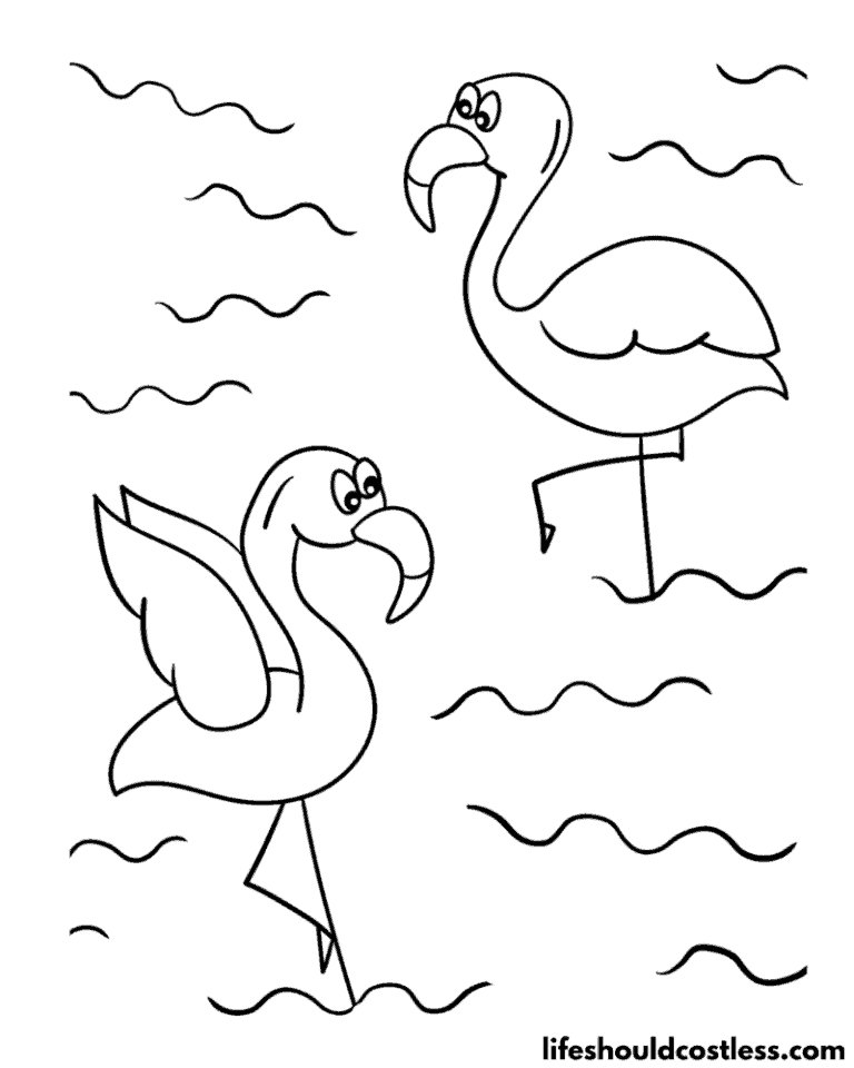 Flamingo Coloring Pages (free printable PDF templates) - Life Should ...