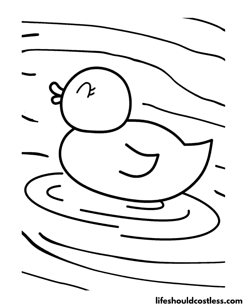 Coloring Pages Of A Duck Example