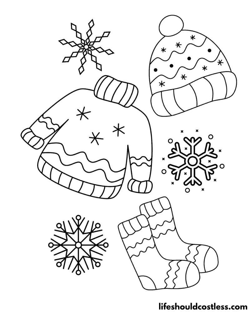 Coloring Pages Snow Day Example