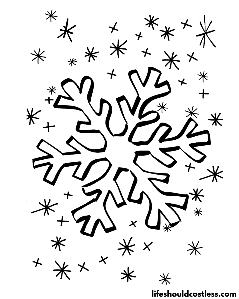 FREE! - Small Snowflake Colouring Page