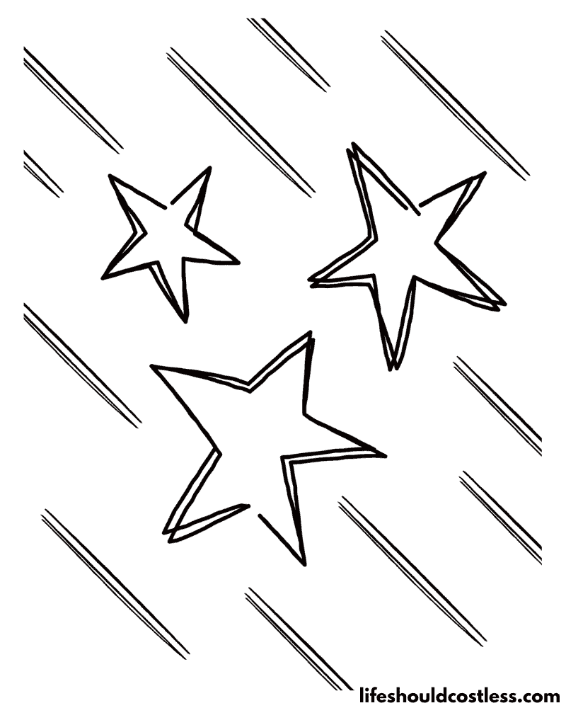 Doodle Star Colouring Pages Example