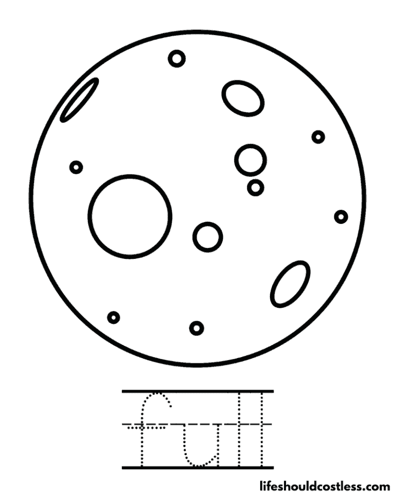 Moon Coloring Pages (free PDF prints) - Life Should Cost Less