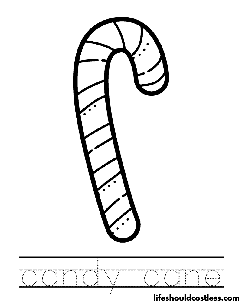 Letter C Is For Candy Cane Worksheet Example