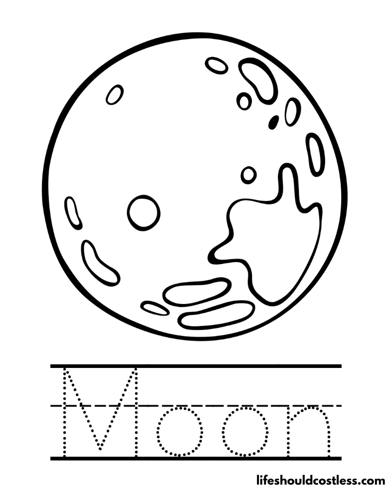 Letter M Is For Moon Worksheet Example