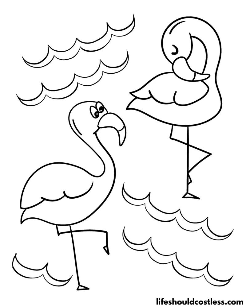 Printable Flamingos Example