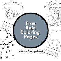 Rainy Day Colouring Pages