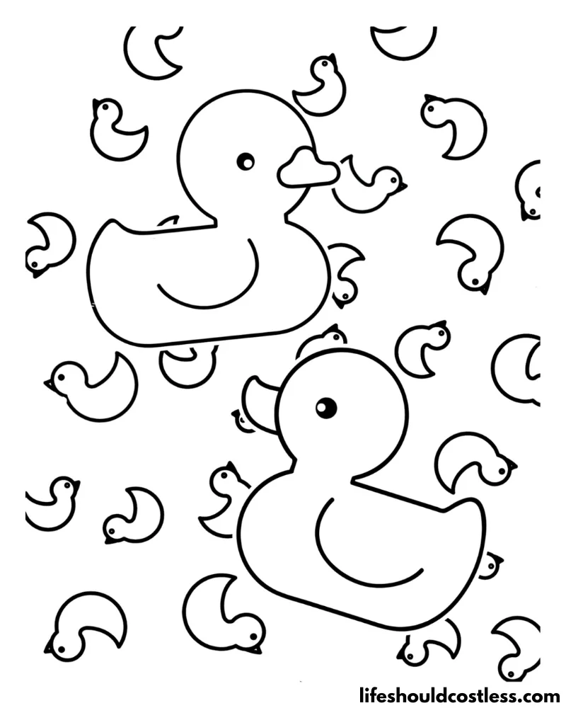 Rubber Duck Coloring Page Example