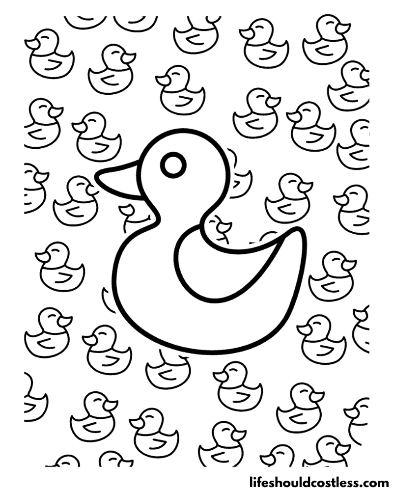 Rubber Duck Colouring In Pages Example