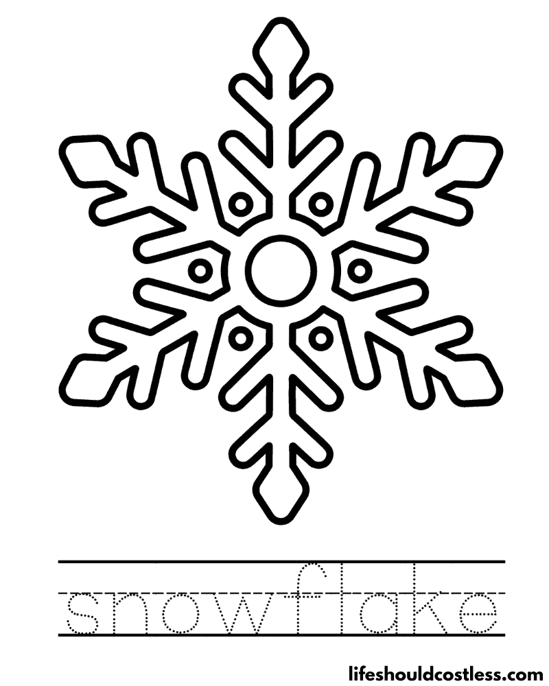 Letter S Is For Snowflake Worksheet Example