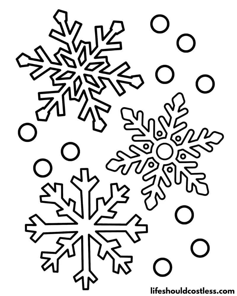 Snowflakes Coloring Page Example