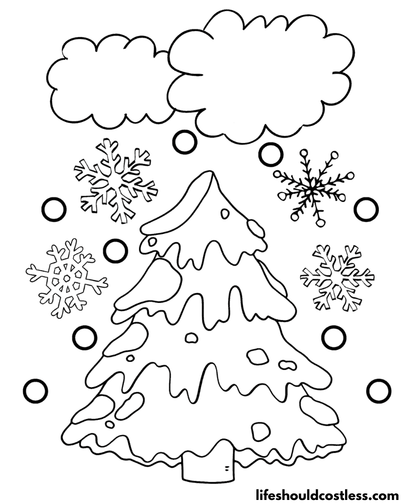 Snowy Coloring Page Example
