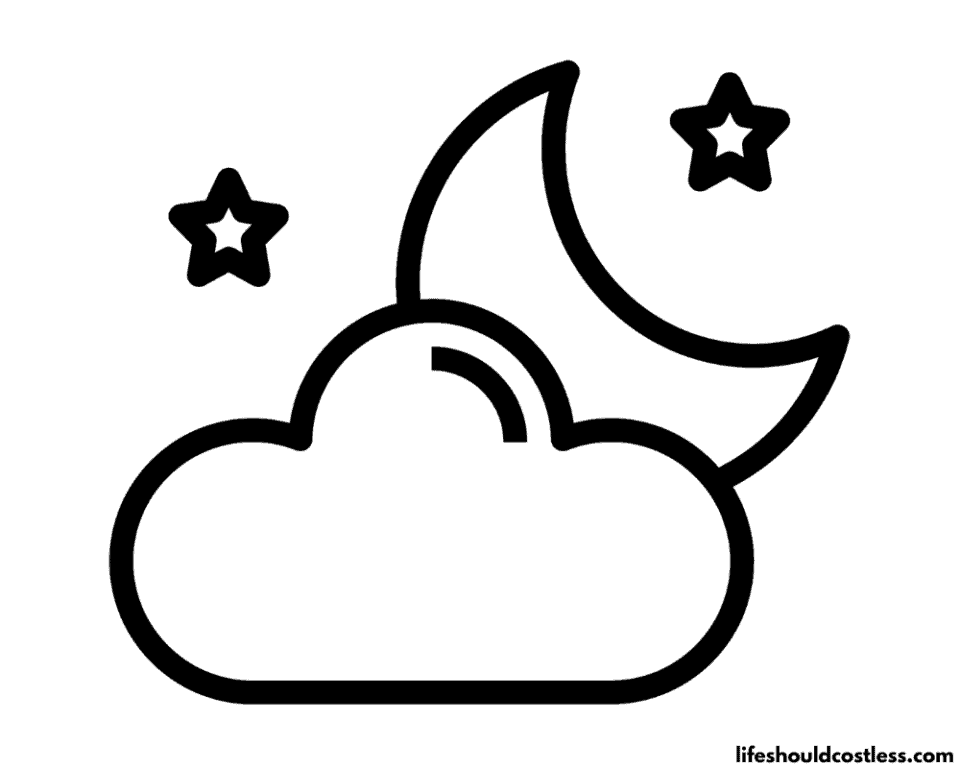 Moon Coloring Pages (free PDF prints) - Life Should Cost Less