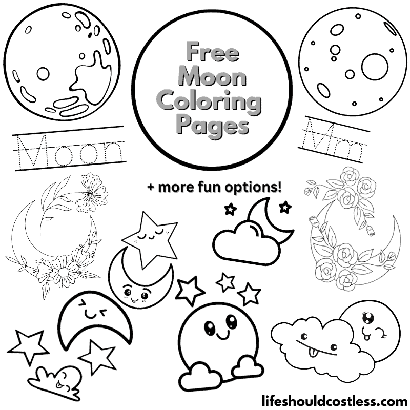 The Moon Coloring Pages