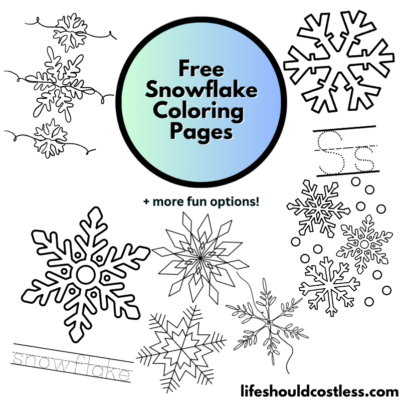 snowflake color sheet