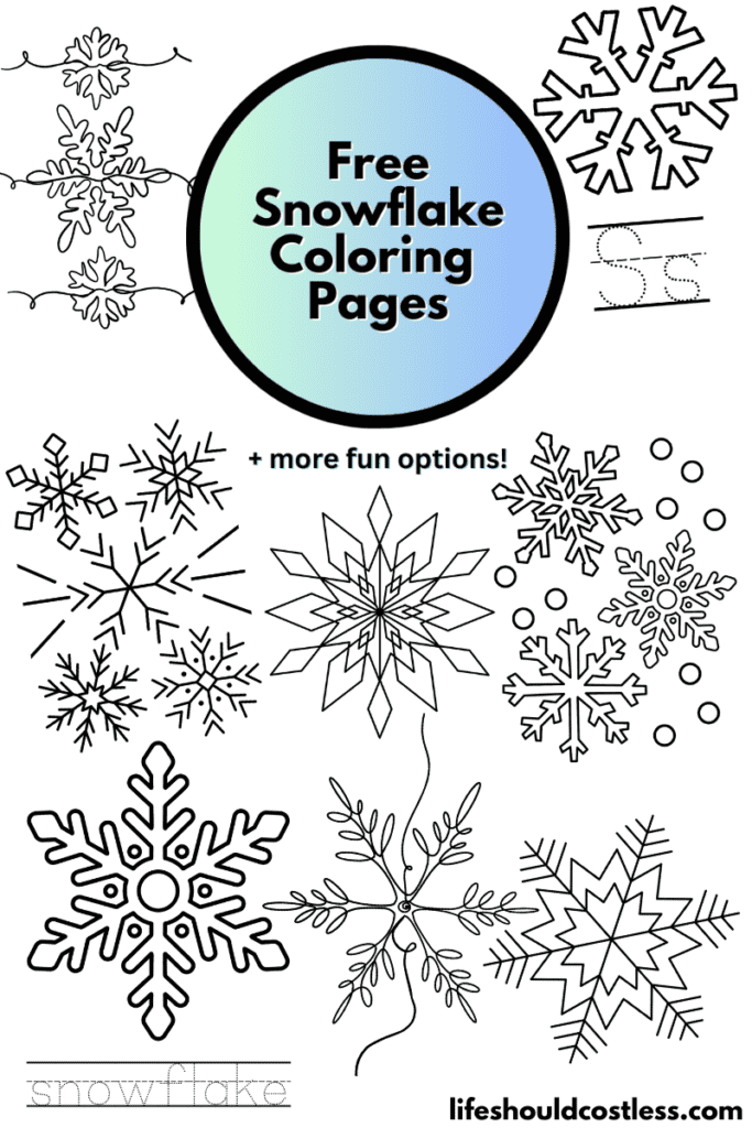 FREE Printable Snowflake Patterns (Large and Small Snowflakes