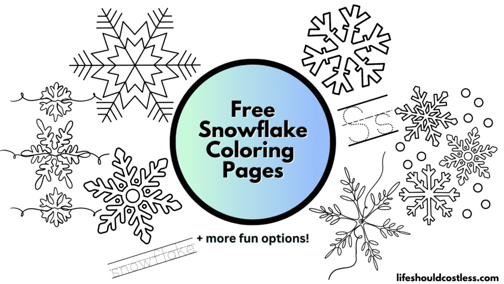 snowflake colouring page