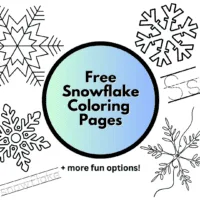 snowflake colouring page