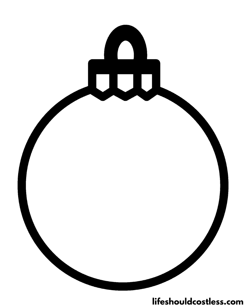 Blank Ornament Coloring Pages Example