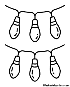 Christmas Lights Coloring Pages (free printable PDF templates) - Life ...
